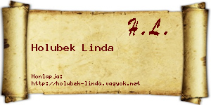 Holubek Linda névjegykártya