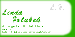 linda holubek business card